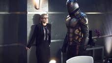 The Bug-Eyed-Bandit And Her Armored Henchman Attack Palmer Tech HQ In New ARROW Stills