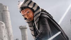 AHSOKA Banner And Still Show Rosario Dawson's Ahsoka Tano Wielding Her Lightsaber Ready For Battle