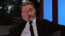 JOKER Star Joaquin Phoenix Speechless After Joke Footage Of Him Storming Off Set Is Shown On JIMMY KIMMEL