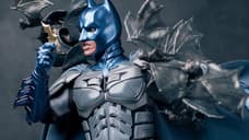 THE DARK KNIGHT: New Look At Hot Toys' Batman 100 Figure Reveals A Comic-Accurate Blue And Gray Suit