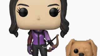 HAWKEYE: Kate Bishop Funko Pop Comes With An Adorable Mini Version Of Lucky The Pizza Dog