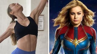 THE MARVELS Star Brie Larson Showcases Captain Marvel Physique In Pole Dancing Workout Session