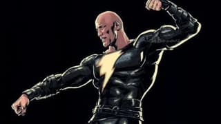BLACK ADAM Promo Art Shows The Rock's Anti-Hero Towering Over The DCEU's Justice Society Of America