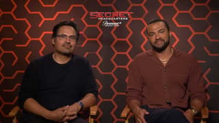 SECRET HEADQUARTERS Interview With The Movie's Villains Michael Peña And Jesse Williams (Exclusive)