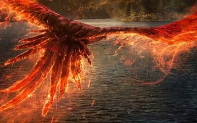 FANTASTIC BEASTS: THE SECRETS OF DUMBLEDORE Poster Features A Familiar Beast Flying Towards Hogwarts