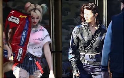 BIRDS OF PREY Set Photos Feature The Huntress & The Fantabulous Harley Quinn Picking Up Dogfood