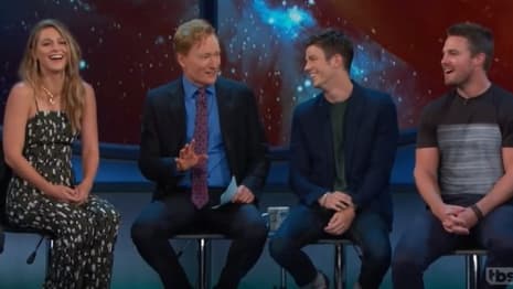 Stephen Amell, Grant Gustin And Melissa Benoist Talk Superheroics On CONAN