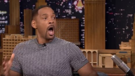 Will Smith's Inner Fanboy Could Not Be Contained When The Batmobile Arrived On The SUICIDE SQUAD Set