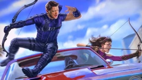 HAWKEYE: Jeremy Renner & Hailee Steinfeld Shoot A Car Chase Scene In Latest Batch Of Set Photos