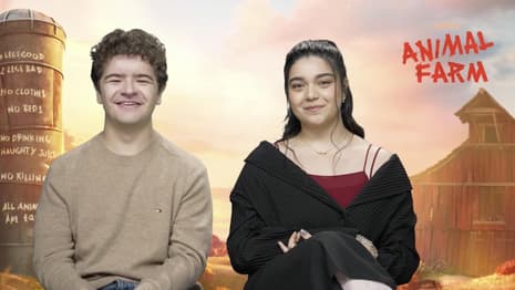 Animal Farm Interview: Iman Vellani & Gaten Matarazzo Talk Andy Serkis, Ms. Marvel's MCU Future (Exclusive)