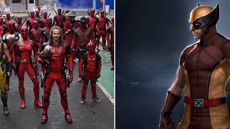 DEADPOOL & WOLVERINE Concept Art Adds A Mask To Brown And Tan Suit; Deadpool Corps Revealed In BTS Photo