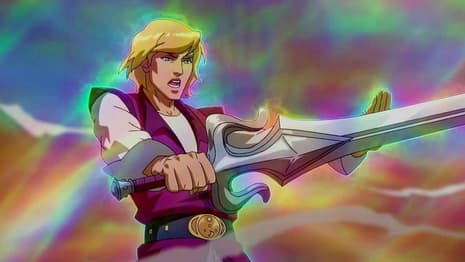 MASTERS OF THE UNIVERSE Set Photos Reveal First Look At Nicholas Galitzine As Prince Adam With His Power Sword