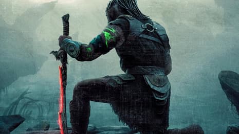 PREDATOR: BADLANDS - Elle Fanning's Battle-Damaged Thia Hitches A Ride On New SDCC Poster