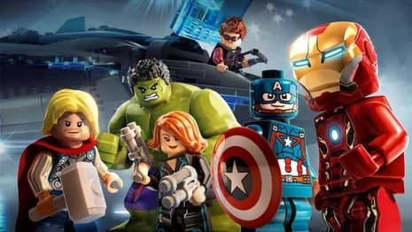 The Mad Titan Battles Iron Man And Hulkbuster On This New AVENGERS: INFINITY WAR LEGO Poster