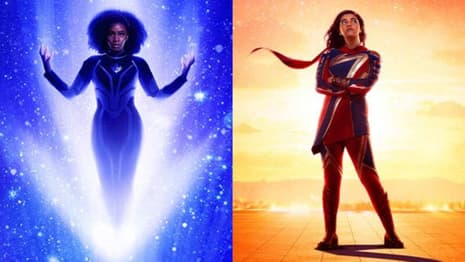 THE MARVELS Promo Banner Reveals New Look At Captain Marvel, Kamala Khan, And Photon