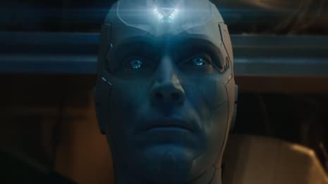 VisionQuest Stills Reveal First Look At Emily Hampshire As E.D.I.T.H. And A Pre-VFX White Vision