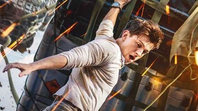 UNCHARTED Poster Finds Tom Holland's Nathan Drake Clinging On For Dear Life