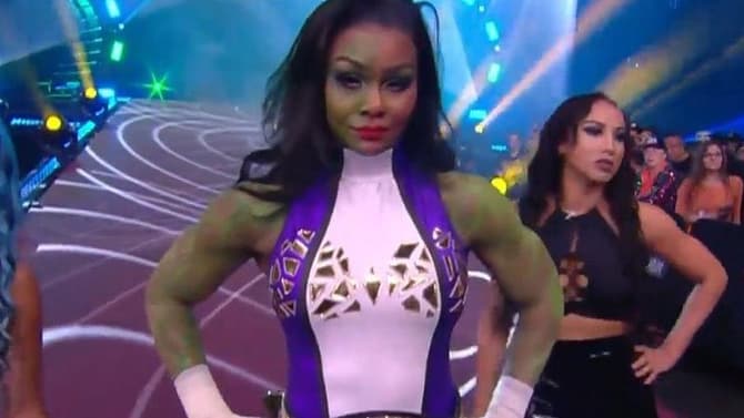 SHE-HULK: All Elite Wrestling Star Jade Cargill Transforms Into The Jade Giantess At AEW ALL OUT PPV