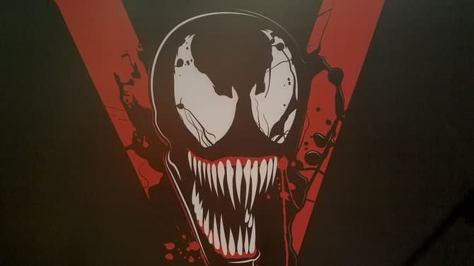 VENOM: New CCXP Banners Possibly Reveal The Film's Logo And Eddie Brock's Likely Costume