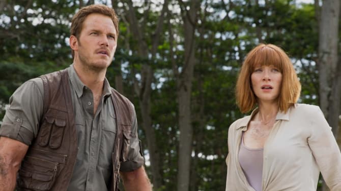 Chris Pratt And Bryce Dallas Howard Go For A Dip In These First JURASSIC WORLD: FALLEN KINGDOM Set Images