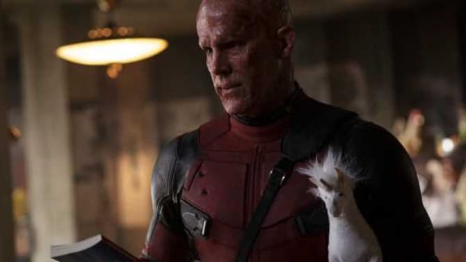 DEADPOOL 2: The Merc With A Mouth's Special Stuffed Friend Returns On This New Theater Standee