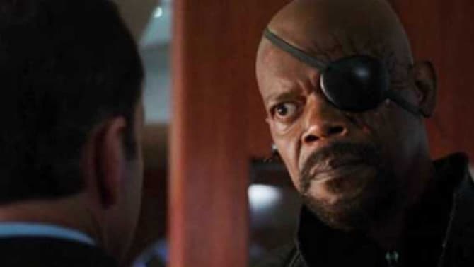 CAPTAIN MARVEL Actor Samuel L. Jackson's Mysterious Behind-The-Scenes Photo Leads To Skrull Speculation