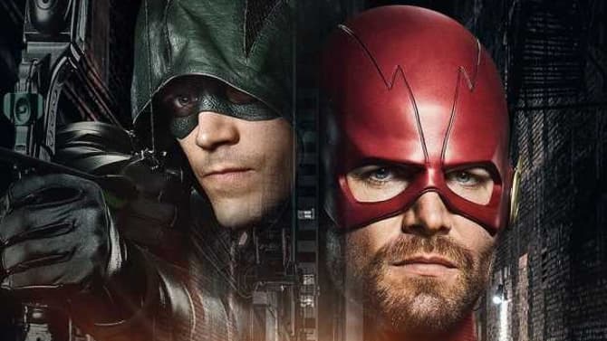 ELSEWORLDS BTS Images Give Us A Better Look Oliver Queen As The Flash & Barry Allen As Green Arrow