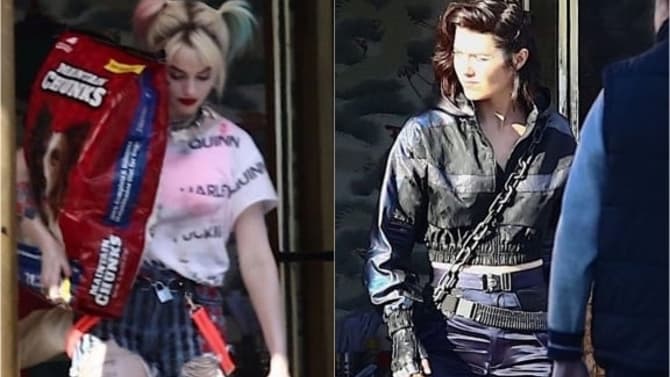 BIRDS OF PREY Set Photos Feature The Huntress & The Fantabulous Harley Quinn Picking Up Dogfood