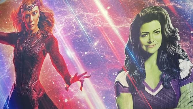 Marvel Studios D23 Banner Offers Best Look Yet At Jennifer Walters Suited Up In SHE-HULK: ATTORNEY AT LAW