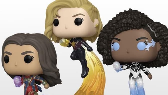 THE MARVELS Funko Pops Assemble Three Of The MCU’s Most Powerful HERoes And A Deadly New Villain