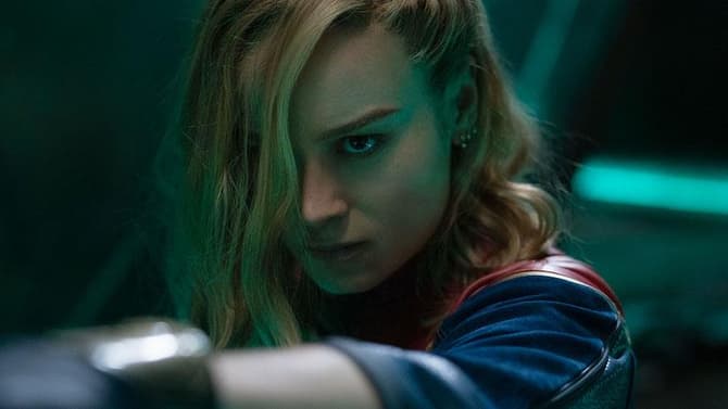 THE MARVELS: Captain Marvel And Dar-Benn Look Ready For A Fight In Newly Released Stills