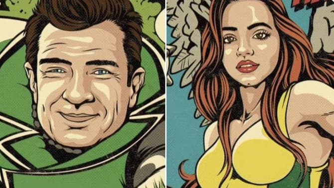 SUPERMAN: LEGACY Director Shares Art Depicting Isabela Merced As Hawkgirl & Nathan Fillion As Green Lantern