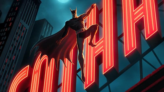 BATMAN: CAPED CRUSADER New Poster Shows The Dark Knight Keeping Watch Over Gotham City In The 1940s