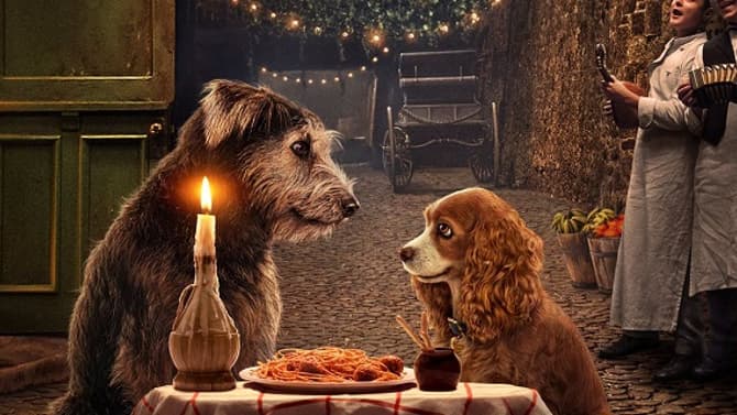 LADY AND THE TRAMP Poster Recreates An Iconic Scene From The Animated Disney Classic