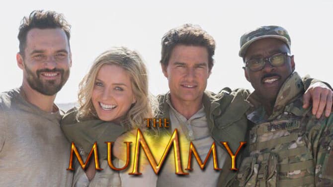 Tom Cruise & THE MUMMY Cast Pose For A Group Photo As Production Moves To Namibia