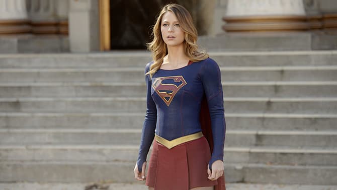 New Look At Melissa Benoist Suited Up And Ready For Action On The Set Of SUPERGIRL