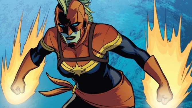 CAPTAIN MARVEL Leaked Promo Art Finally Reveals Carol Danvers Decked Out In Her Comic Accurate Helmet