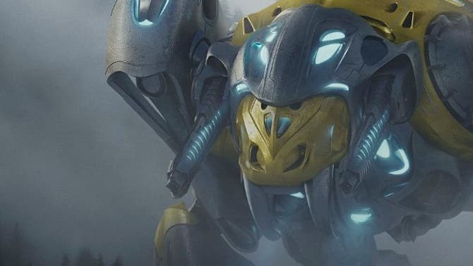 New POWER RANGERS Poster Reveals The Yellow Ranger's Sabre-Toothed Tiger Dinozord