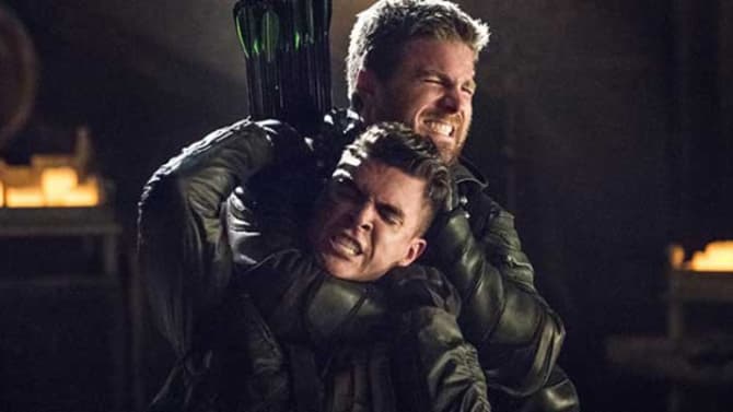 ARROW: Oliver & Prometheus Throw Down In New Photos From The Season 5 Finale: &quot;Lian Yu&quot;