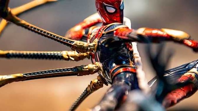 AVENGERS: ENDGAME - Amazing New Statue Features The Iron Spider Doing Battle With A Monstrous Outrider