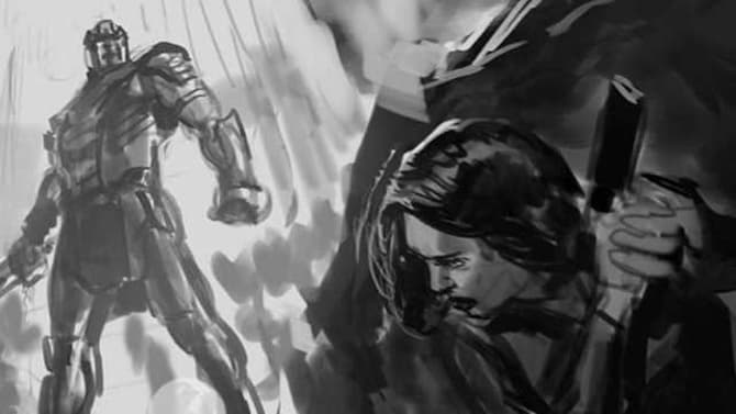 AVENGERS: ENDGAME Deleted Scene Concept Art Sees Hawkeye And Black Widow Hiding From Thanos