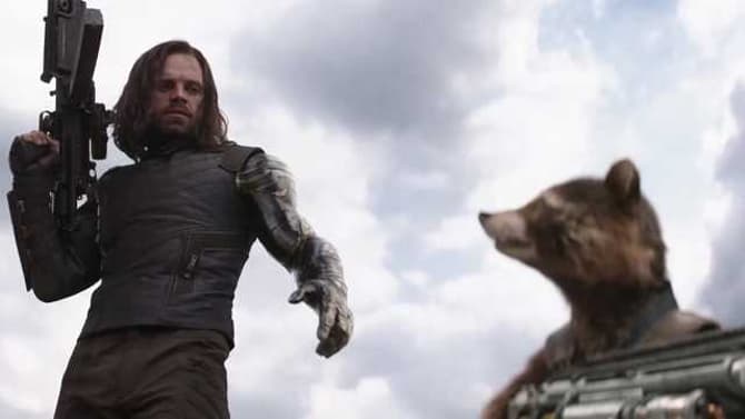 AVENGERS: INFINITY WAR BTS Photo Reveals How Key Bucky And Rocket Scene Was Shot