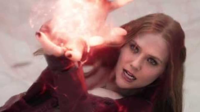 AVENGERS: INFINITY WAR Set Pics Feature Elizabeth Olsen's Scarlet Witch Preparing To Unleash Her Power