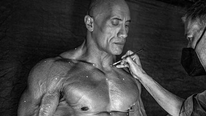 BLACK ADAM Star Dwayne Johnson Shares Behind The Scenes Photo From &quot;Cutting Edge&quot; Sequence