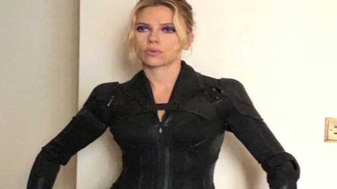 BLACK WIDOW BTS Photo Gives Us A Look At Scarlett Johansson's Original Costume Fitting