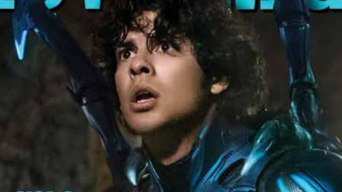 BLUE BEETLE: New Stills, Magazine Cover And Promo Art Spotlight Jaime Reyes In His Scarab Armor