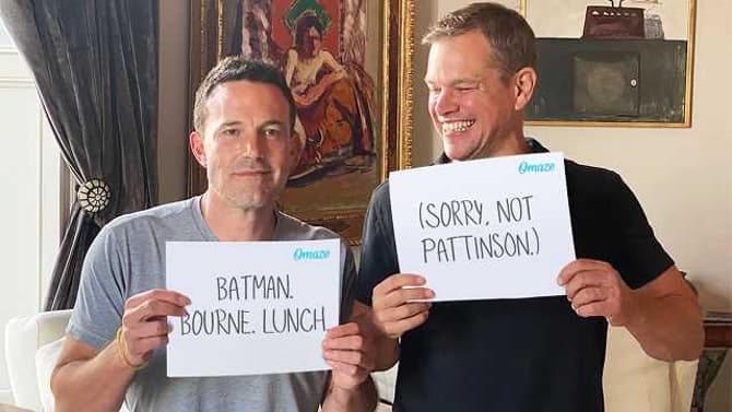 BOURNE Star Matt Damon Trolls Ben Affleck Over Robert Pattinson's THE BATMAN In New Omaze Video