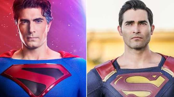 Brandon Routh And Tyler Hoechlin's Men Of Steel Meet In New CRISIS ON INFINITE EARTHS Image