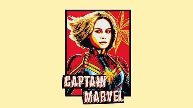 CAPTAIN MARVEL Promo Posters Team Carol Danvers Up With Goose And Show The Hero Powering Up