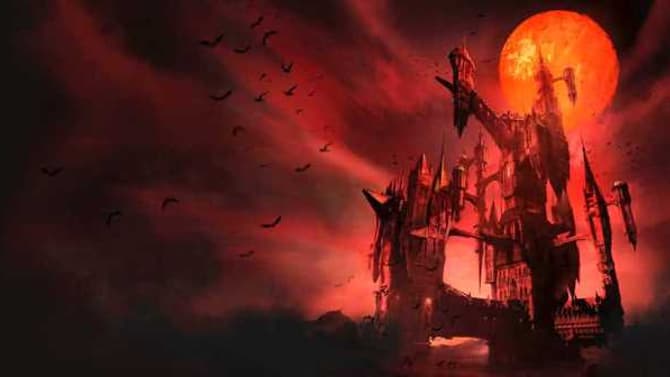 Dracula Looms On This Retro International Poster For Netflix's CASTLEVANIA Animated Series